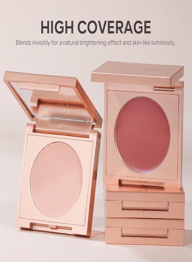 FREEORR Under Eye Brightener with Brush, Colored Clay CC Undereye Corrector for Dark Circles, Conceal Brighten Hydrating Under Eye Skin, Skin Concealer Color Correcting for Women(Light Beige) - Image 5